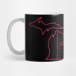 Port Sanilac MI Love (red) Mug